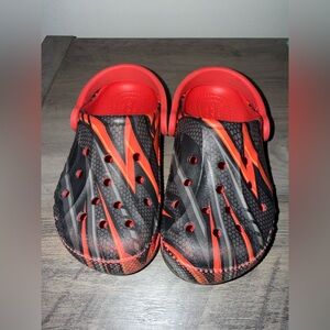 Red and Black Crocs Size 10 toddler